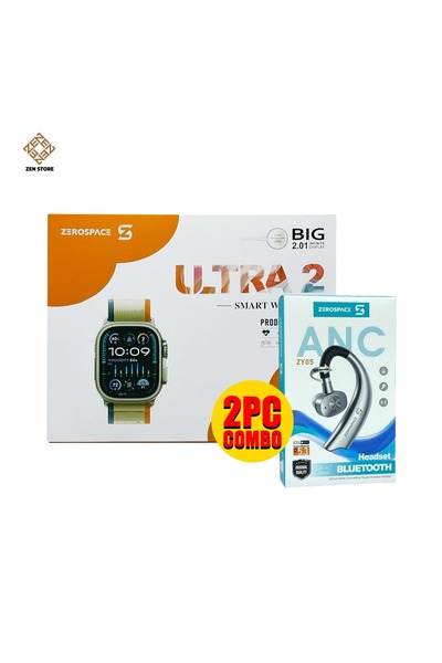 ZERO SPACE (2 pcs Combo)1 Zerospace branded Good Quality smart Watch in With 1 ZEROSPACE Quality Bluetooth