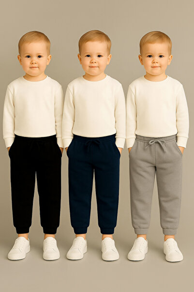 NETTENSTORE комфортний одяг 3-комплект дитячих спортивних штанів