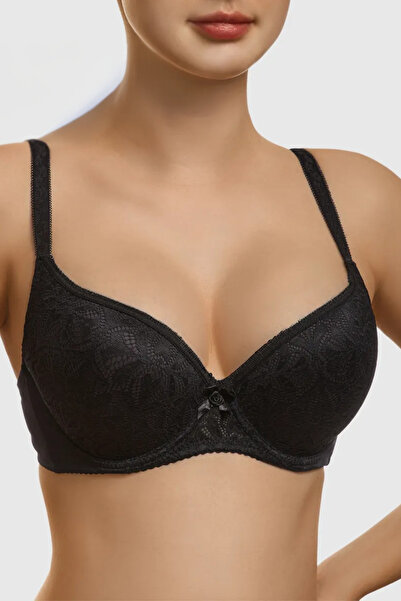 ZENCHES حمالة صدر بأسلاك بدون دعم مع وسادات، مقاس يبرز انحناءات الجسم B