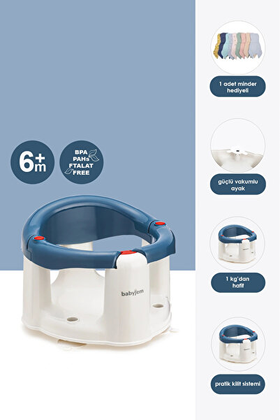 Babyjem Front Opening High Chair Seat and Cushion - Set of 2 Indigo Blue