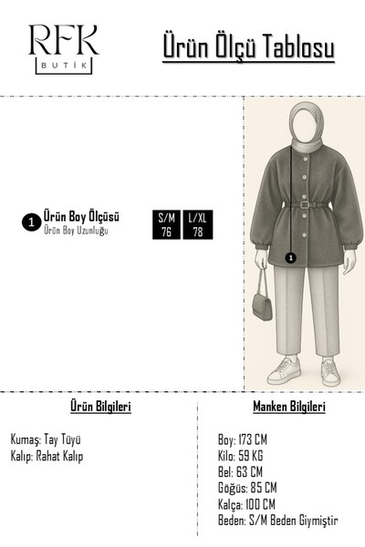 RFK Butik Women's Button Detailed Belted New Season Thai Feather Jacket - Burgundy