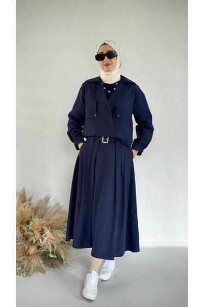 Tebrikler tekstil Women's Hijab Top and Bottom Set Model G3886