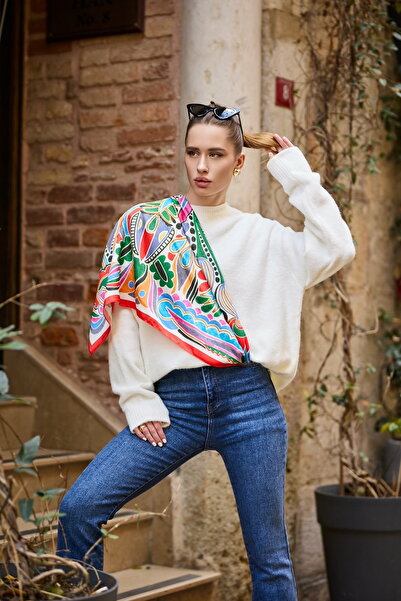 D scarf KADIN FULAR BANDANA EŞARP 90CM