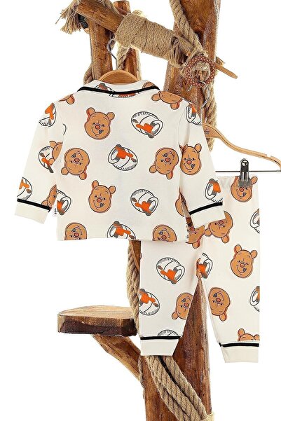 Egelite Baby Boy Pooh Printed 100% Cotton Top and Bottom Nightgown Set