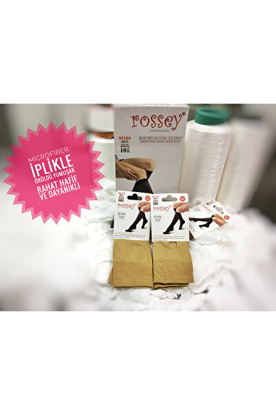 rossey Micro Medium Thick(40 D) Knee Socks-bronze 38-(12 Pairs)