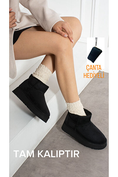 Zişan Shoes MOFFY İçi Tüylü Kışlık Kadın Bot 3 cm Taban