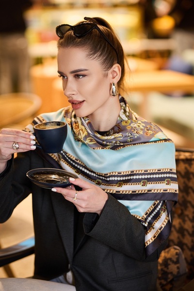 D scarf KADIN FULAR BANDANA EŞARP 90CM