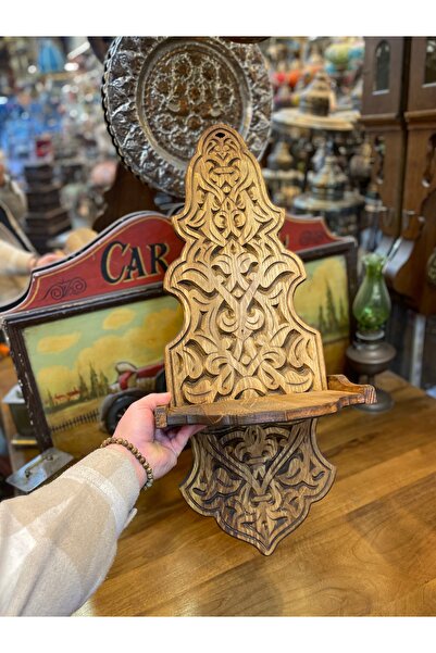 ANTİKA AYAL Ahşap oyma şamdanlık mumluk 72 cm