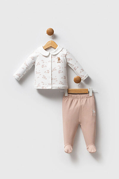 U.S. Polo Assn. U.S.Polo Assn Baby Girl 2-Piece Set - White