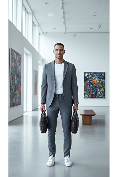 dml giyim Sports Suit with Seersucker Jogger Pants