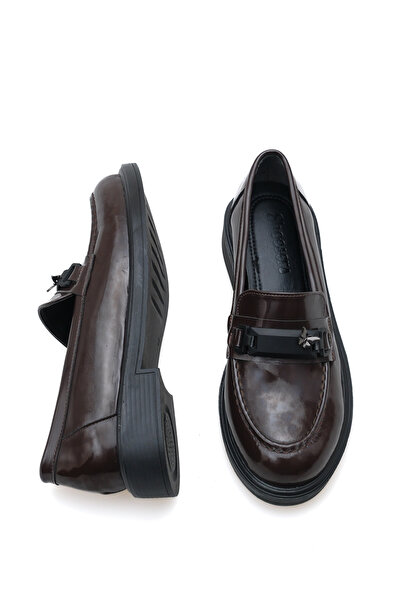 Redoxy Women's Special Design Lightweight and Thick Sole Casual Oxford, Butterfly Buckle Casual Loafer Shoes