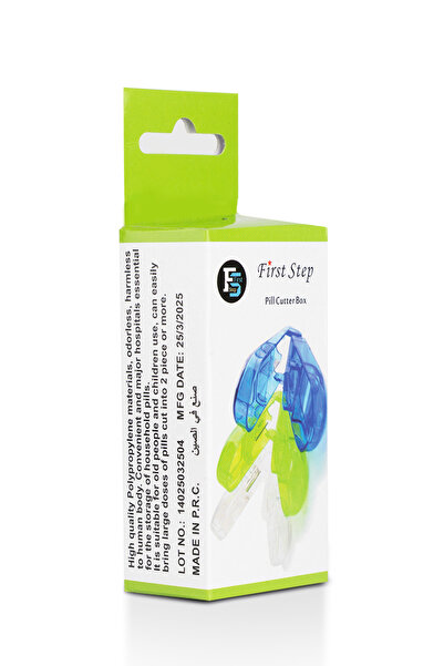 First Step Pill Cutter (Green) – Compact Tablet Splitter | Stainless Blade, Safe & Accurate Cutting