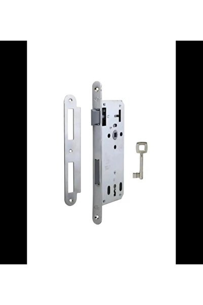 bersayapı Prizma Aynalı Oda Kapı Kolu ve Sesiz Gömme Kilit Mat Nikel 1 Kapılık Takım Nikel Kapı Kilidi 40mm