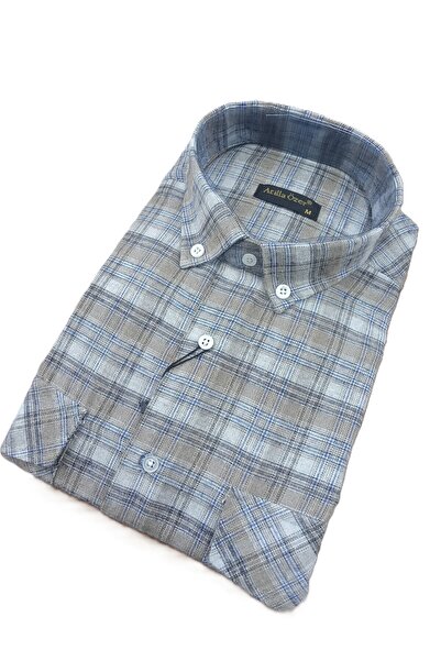 nightblack Χειμερινό πουκάμισο ξυλοκόπος με καρό σχέδιο, μακρυμάνικο, άνετο και χαλαρό, με διπλές τσέπες και κουμπιά που καλύπτουν τις τσέπες