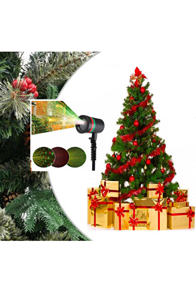 Nonbranded 🎄Brad complet împodobit, cu globuri, instalație, beteală și suport. CADOU proiector laser