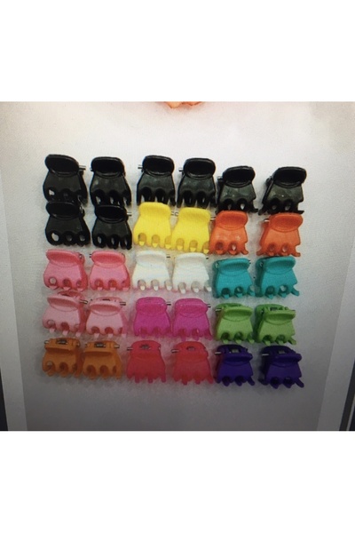 Genel Markalar Renkli Küçük Tırmık Mandal Toka 30 Adet