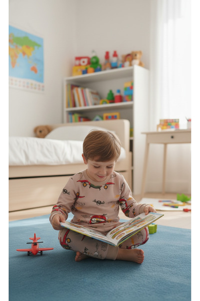 Arya Nisa Kids Boy's Character 100% Cotton Sh Fleece-Lined Pajama Set