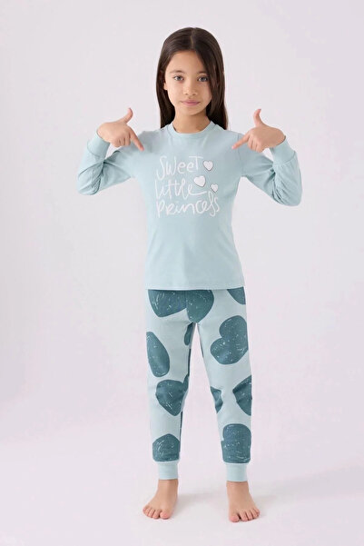 Rolypoly Girl's Blue Long Sleeve Pajama Set