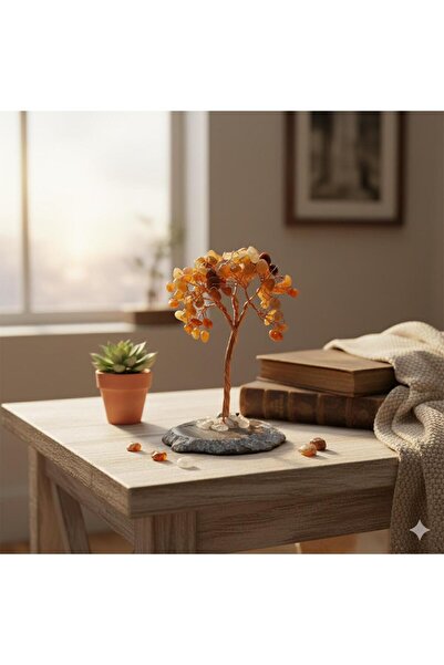 Aksesuarlia Dekoratif Akik Doğal Taş Ağaç , %100 Hakiki Doğal Taş