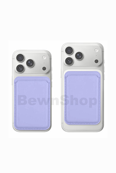 shop iPhone için MagSafe özellikli Mikro Dokuma Cüzdan Lila