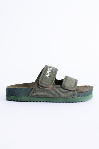 Polomia Comfort Aryan Men's Slippers - Soft Suede, Linen Look, Anatomical Comfort, Eva Sole, Rocky