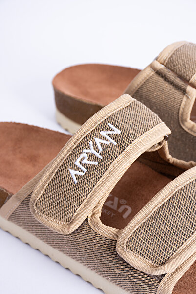 Polomia Comfort Ανδρικές παντόφλες Aryan - Μαλακό σουέτ, Λινό Look, Ανατομική Άνεση, Σόλα Eva, Rocky