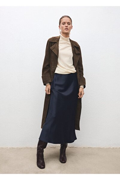 MANGO Woman Uzun saten etek