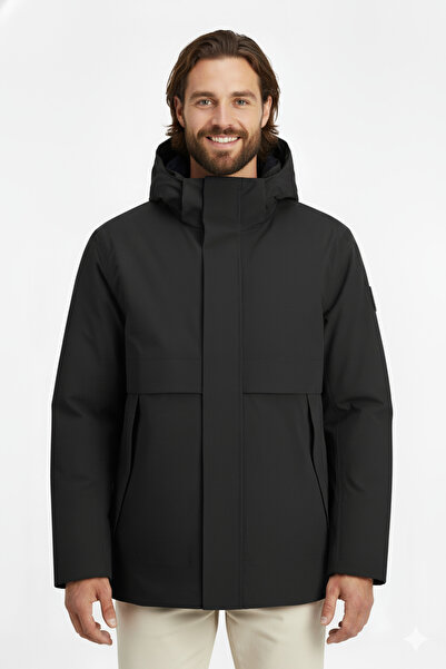 Jack & Jones Men's Zippered Hooded Coat - Ccmoon