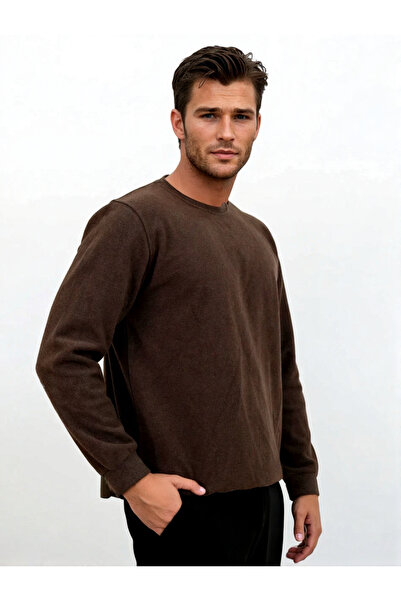 OXVİN Φούτερ με λαιμόκοψη από ύφασμα Σελανίκης, άνετη εφαρμογή, μανίκια με ελαστική φούστα