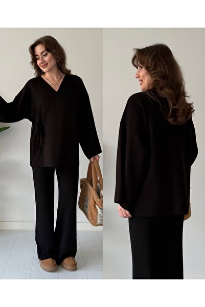 DAMGA Collection Women's Knitwear Bottom Top Two-Piece Set