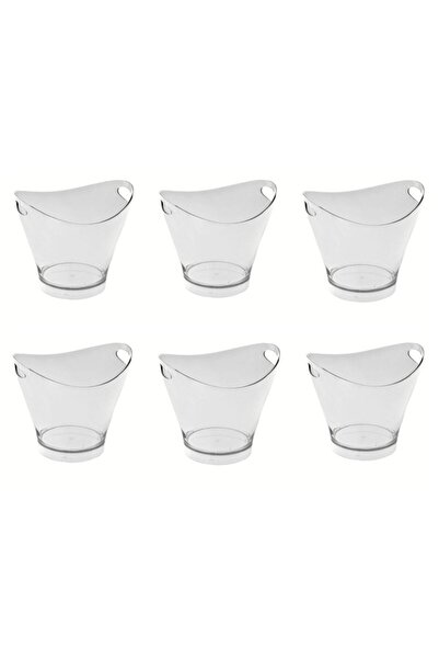GastroPlast 6 Adet Kırılmaz,çizilmez Şeffaf Buz Kovası