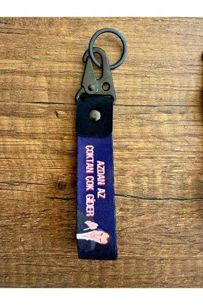 Duftpalm ÇAKIR AZDAN AZ ÇOKTAN ÇOK GİDER Designed Fabric Car Motorcycle Keychain
