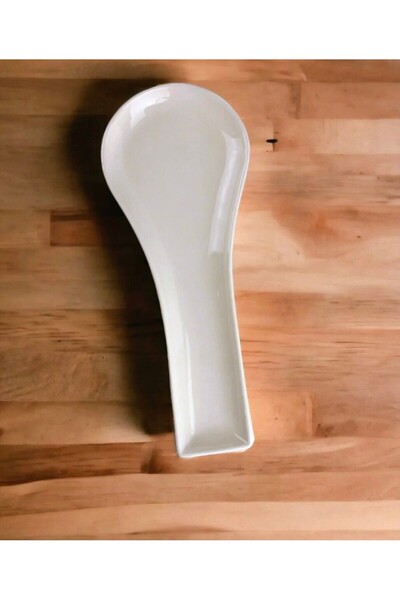 PAPİSAHOME Seramik Beyaz Kirli Kaşık Altlığı Kaşıklık 26,5 cm