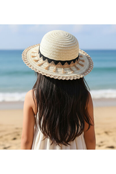 By Piera Kız Çocuk Hasır Şapka 6116