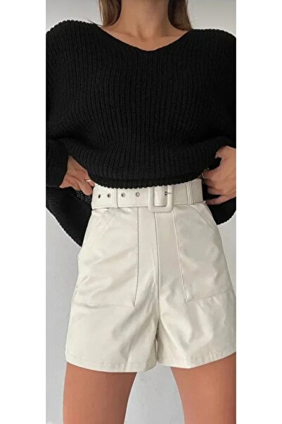 Esperar Pulover tricotat oversize pentru femei și cu guler, model Selanik