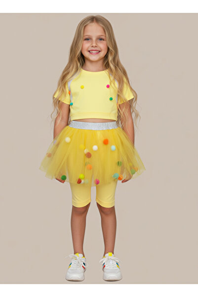 By Piera Κοριτσίστικο κολάν Biker Pompom