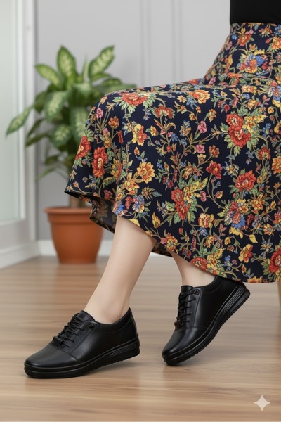 fort Sapphire 1212 Black Ortopedic Mother Shoes Pantofi clasici Pantofi casua...