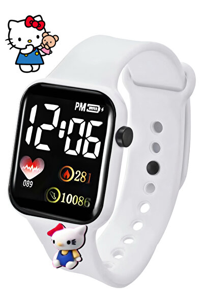Onkatech Su Geçirmez Figürlü Dijital Dokunmatik Led Ekran Işıklı Çocuk Saati