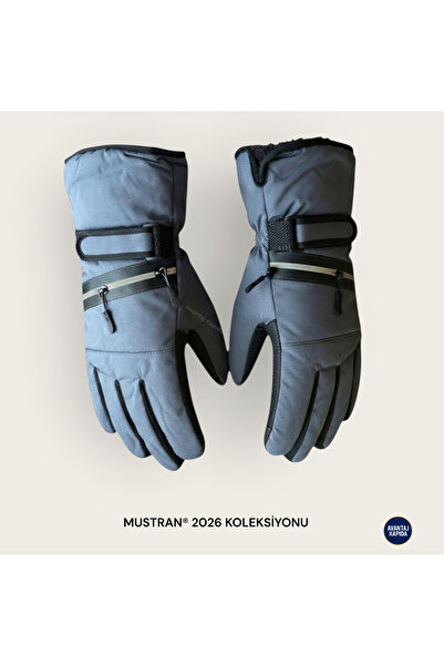 Mustran Waterproof Fur Winter Gloves with Zippered Hidden Pocket Wallet – Unisex