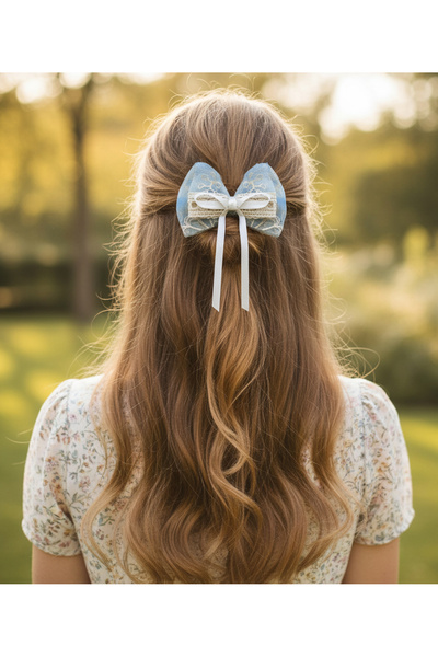 By Piera Бавовняна мереживна гумка з бантиком