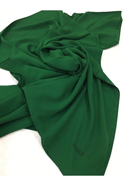 Sedef شال حرير المدينة باللون الأخضر الزمردي - 70x200