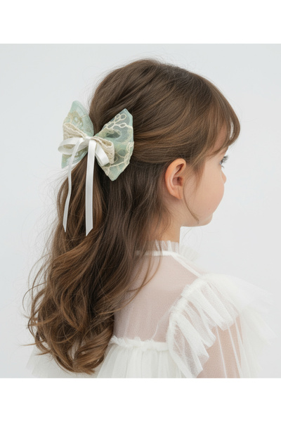 By Piera Cataramă cu fundă elastică cu dantelă din bumbac