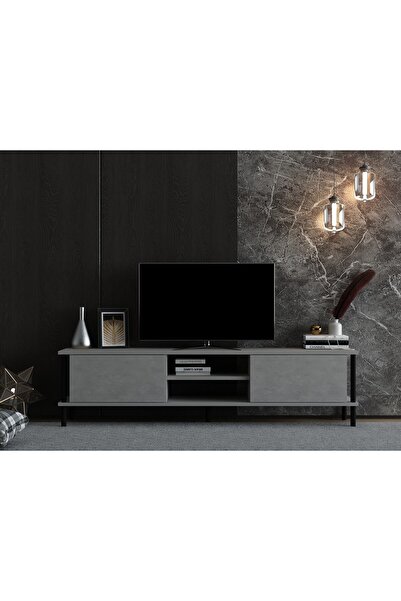 İNOVASYON MOBİLYA ALORA TV ÜNİTESİ RETRO GÜMÜŞ 150 CM