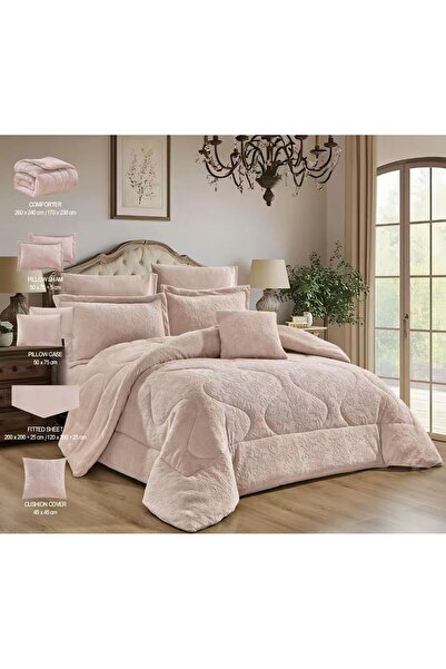 Red Rose Luxurious double duvet set with embossed velvet design and pattern – warmth and elegance for a sophisticated sleeping experience