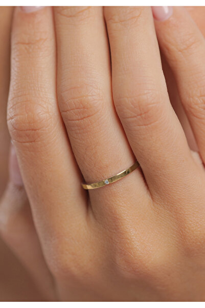 ELLI Inel de logodnă clasic elegant cu diamant (0.02 ct.) din argint 925