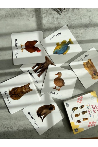 ABABEY KidyNest Kurdish - English Animal Flashcards, Kürtçe Hayvanlar Eğitim ...