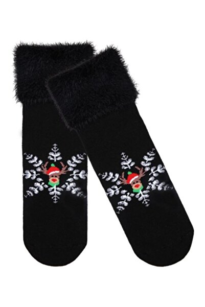 Bross Snowflake Towel Women's 3-Piece Socks