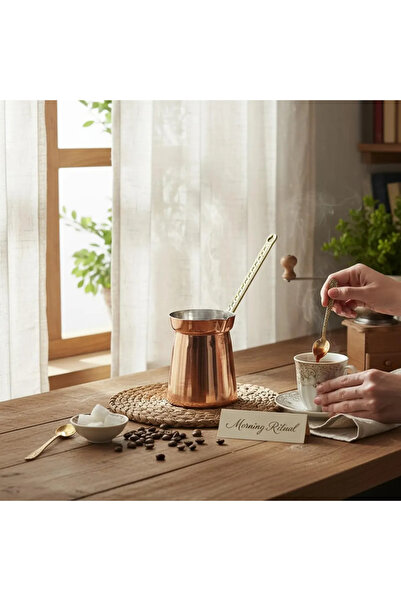 E orient وعاء قهوة نحاسي طراز حديث (لـ 4 أشخاص)