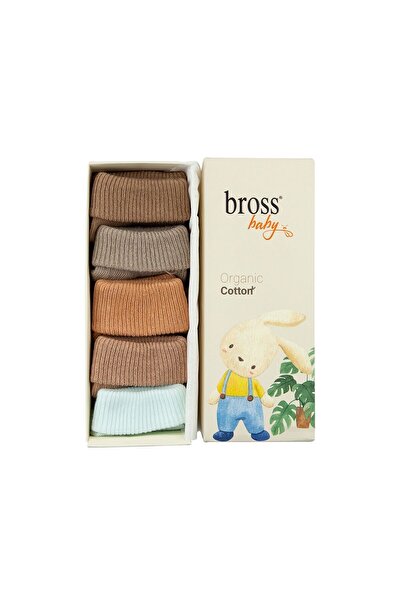 Bross Boxed 5-Piece Organic Baby Socks
