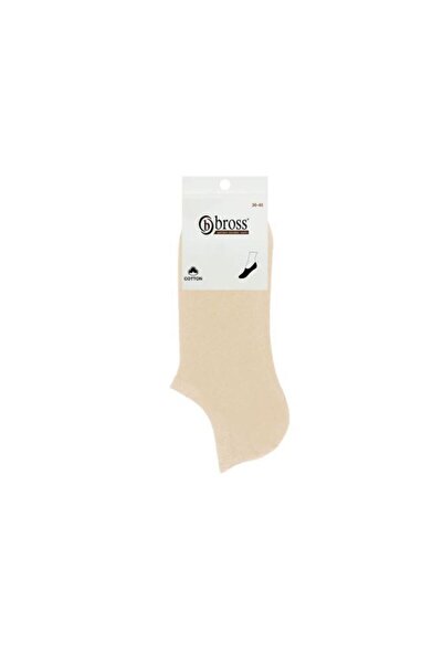Bross Women's Plain 3-Piece Sneaker Socks Tan